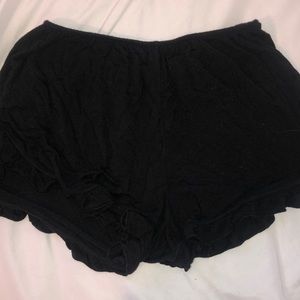 Brandy Melville Black Cotton Flowy Shorts